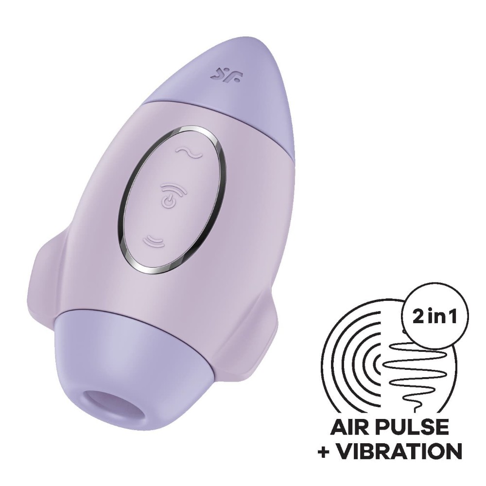 Вакуумний стимулятор з вібрацією Satisfyer Mission Control Violet, 2 незалежні мотори - зображення 1