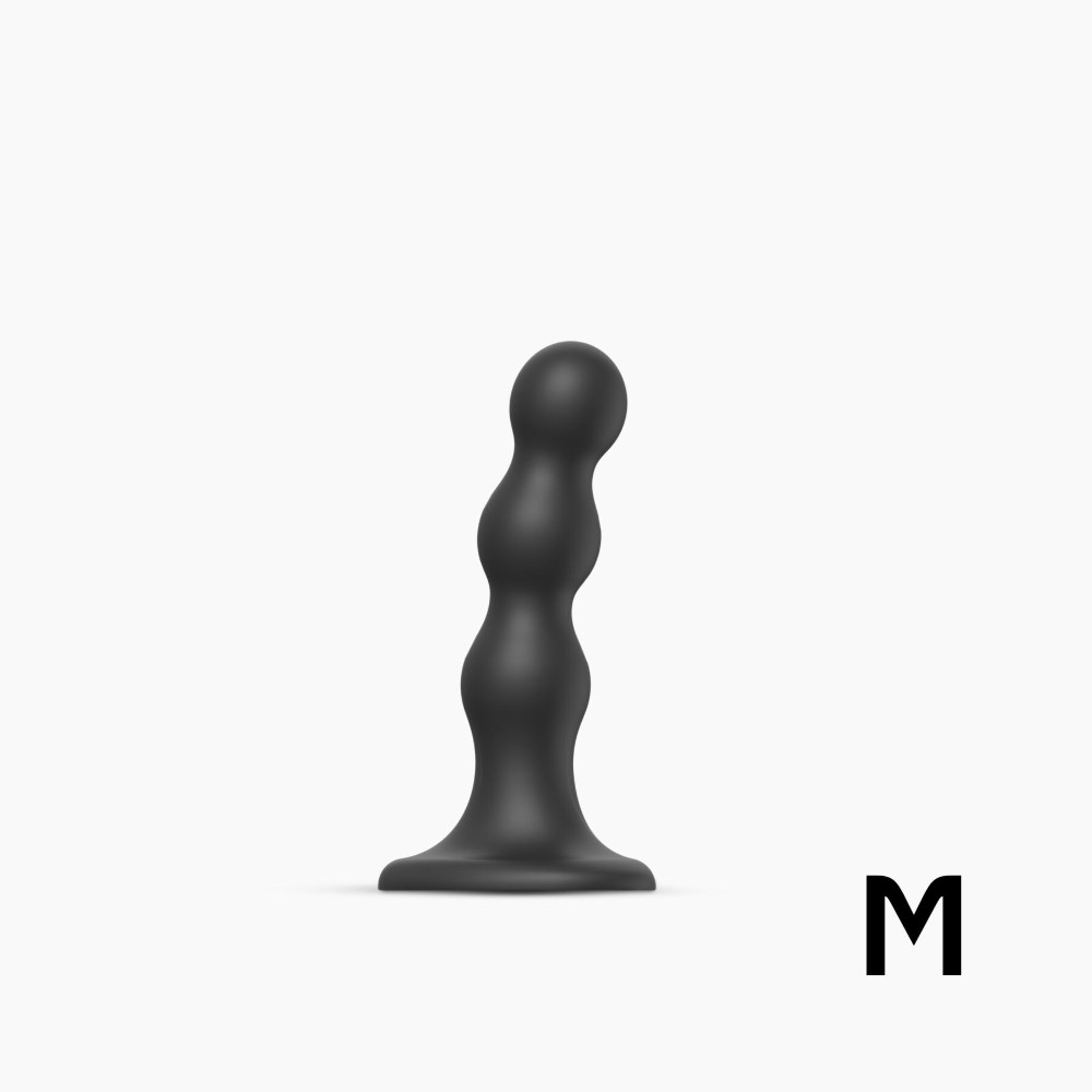 Насадка для страпона Strap-On-Me Dildo Plug Balls Black M - зображення 1