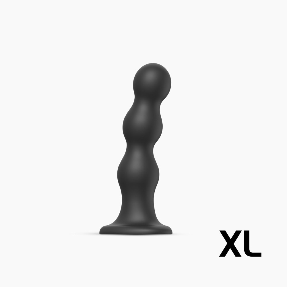 Насадка для страпона Strap-On-Me Dildo Plug Balls Black XL - зображення 1