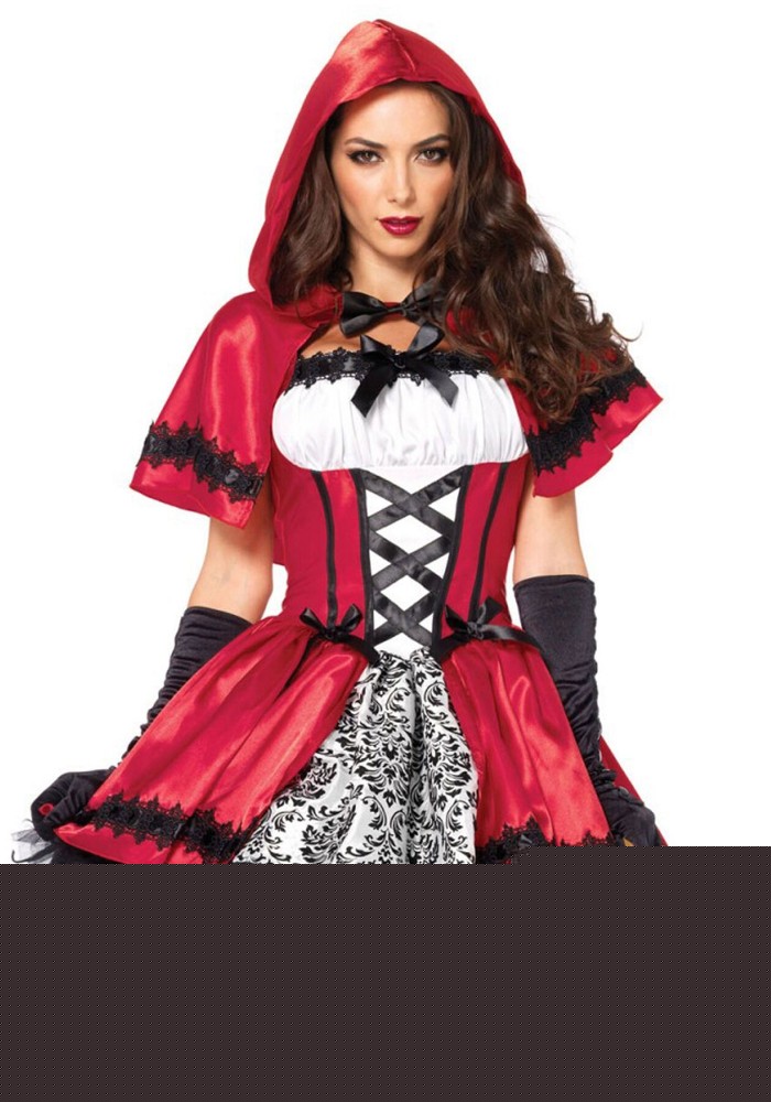 Еротичний костюм Червоної шапочки Leg Avenue Gothic Red Riding Hood S, сукня, накидка - зображення 1