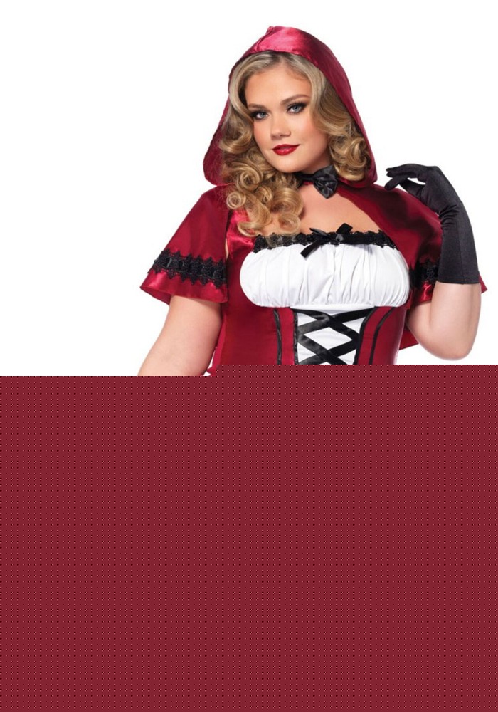 Еротичний костюм Червоної шапочки Leg Avenue Gothic Red Riding Hood 1X–2X, сукня, накидка - зображення 1