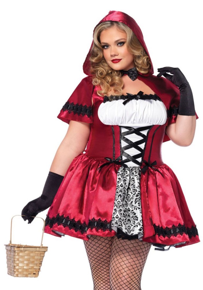 Еротичний костюм Червоної шапочки Leg Avenue Gothic Red Riding Hood 3X–4X, сукня, накидка - зображення 1