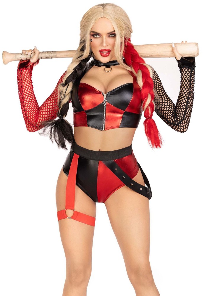 Еротичний костюм Leg Avenue Crime Spree Sweetie Costume L, топ, шорти - зображення 1