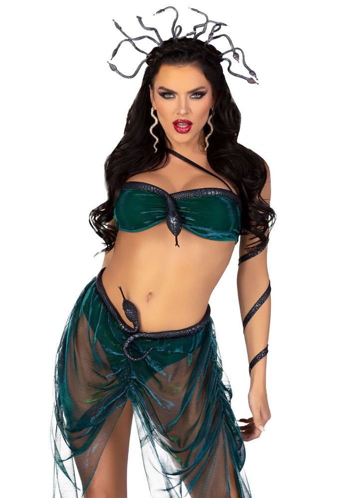 Еротичний костюм Медузи Горгони Leg Avenue Medusa Costume M, топ, спідниця, нарукавники, прикраси - зображення 1