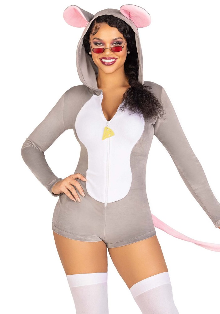 Комбінезон-костюм миші Leg Avenue Comfy Mouse XS, з капюшоном - зображення 1