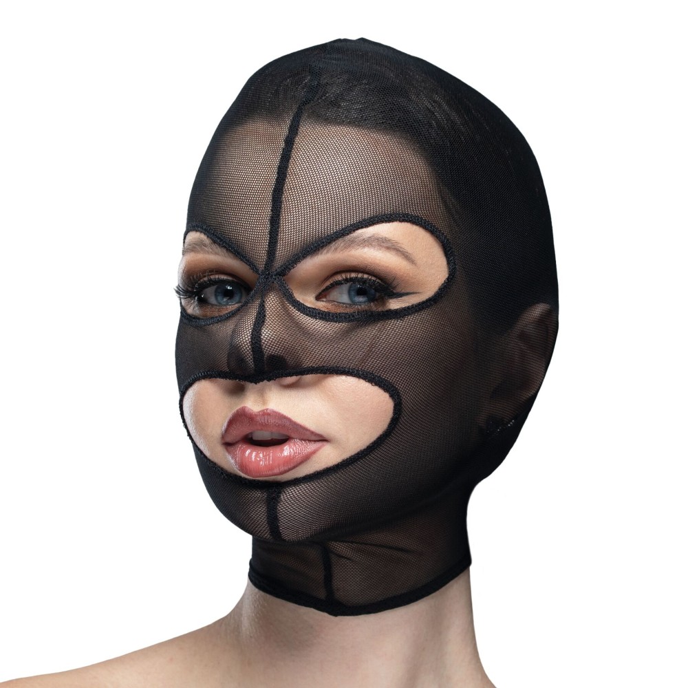 Маска сітка з відкритим ротом та очима Feral Feelings - Mask Black - зображення 1
