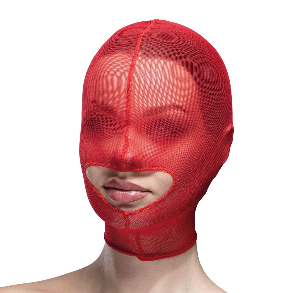 Маска сітка із відкритим ротом Feral Feelings - Hood Mask Red - зображення 1