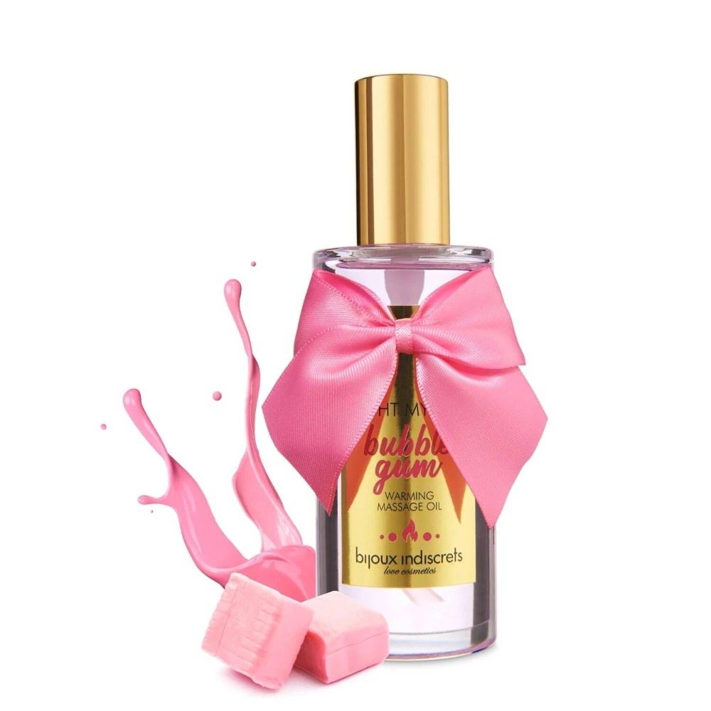 Розігрівальна олія Bijoux Indiscrets Light my Fire – Strawberry Bubblegum (100 мл) - зображення 1