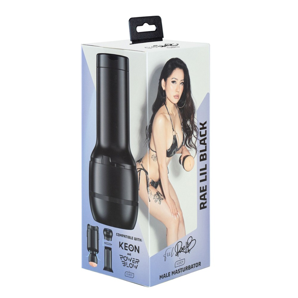 Мастурбатор Kiiroo Feel Rae Lil Black PBC, сумісний з PowerBlow і Keon - зображення 1