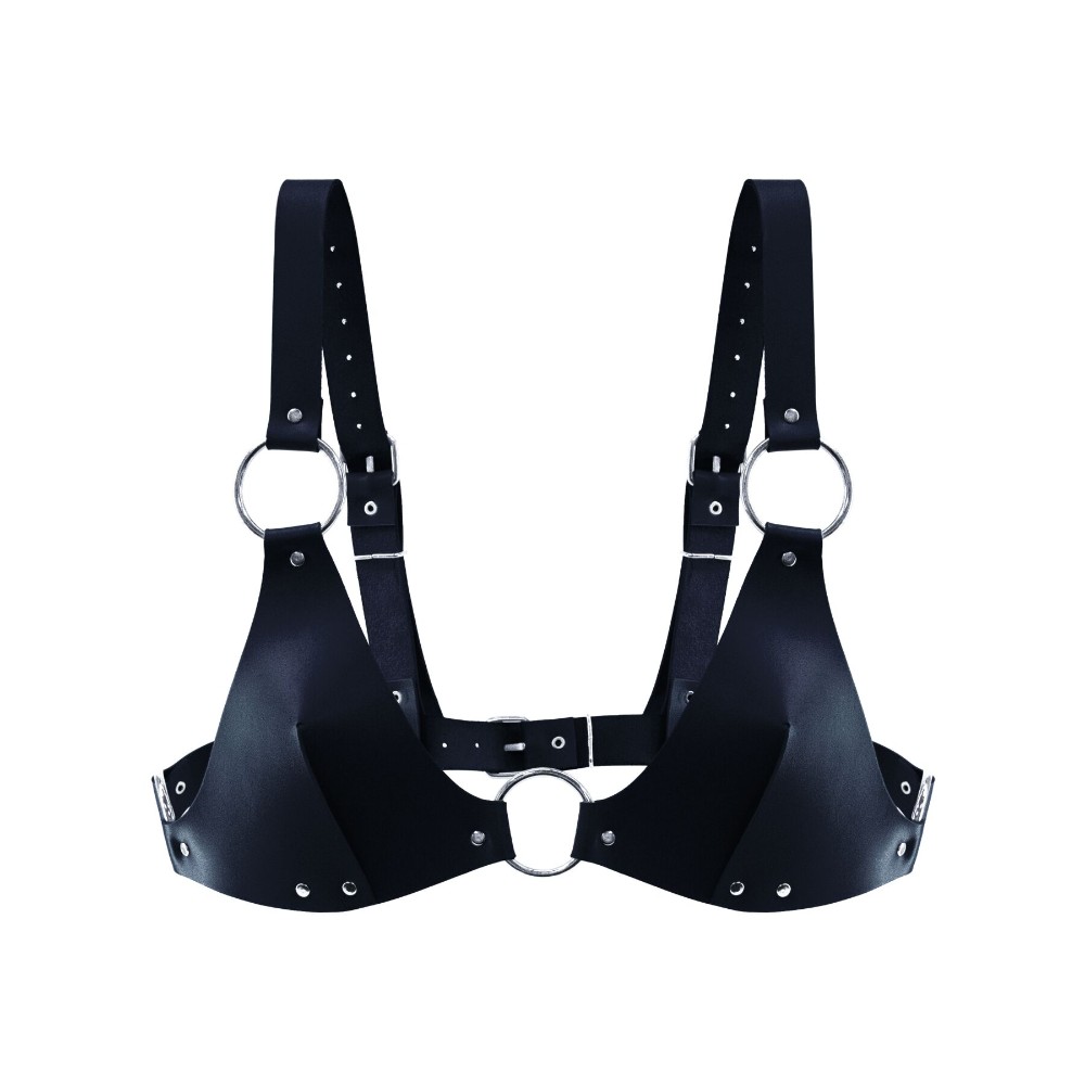 Ліф з натуральної шкіри Feral Feelings - Bikini Top Black - зображення 1