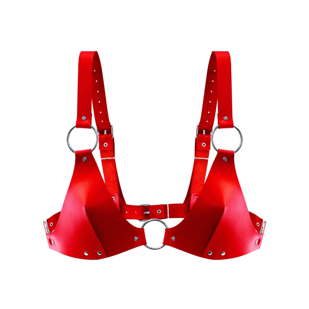 Ліф з натуральної шкіри Feral Feelings - Bikini Top Red - зображення 1