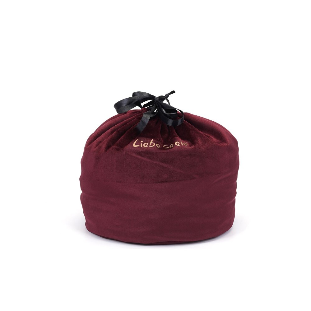 Оксамитовий мішечок для зберігання іграшок Liebe Seele Wine Red Large Storage Bag Cylindrical, 24х25 - зображення 1