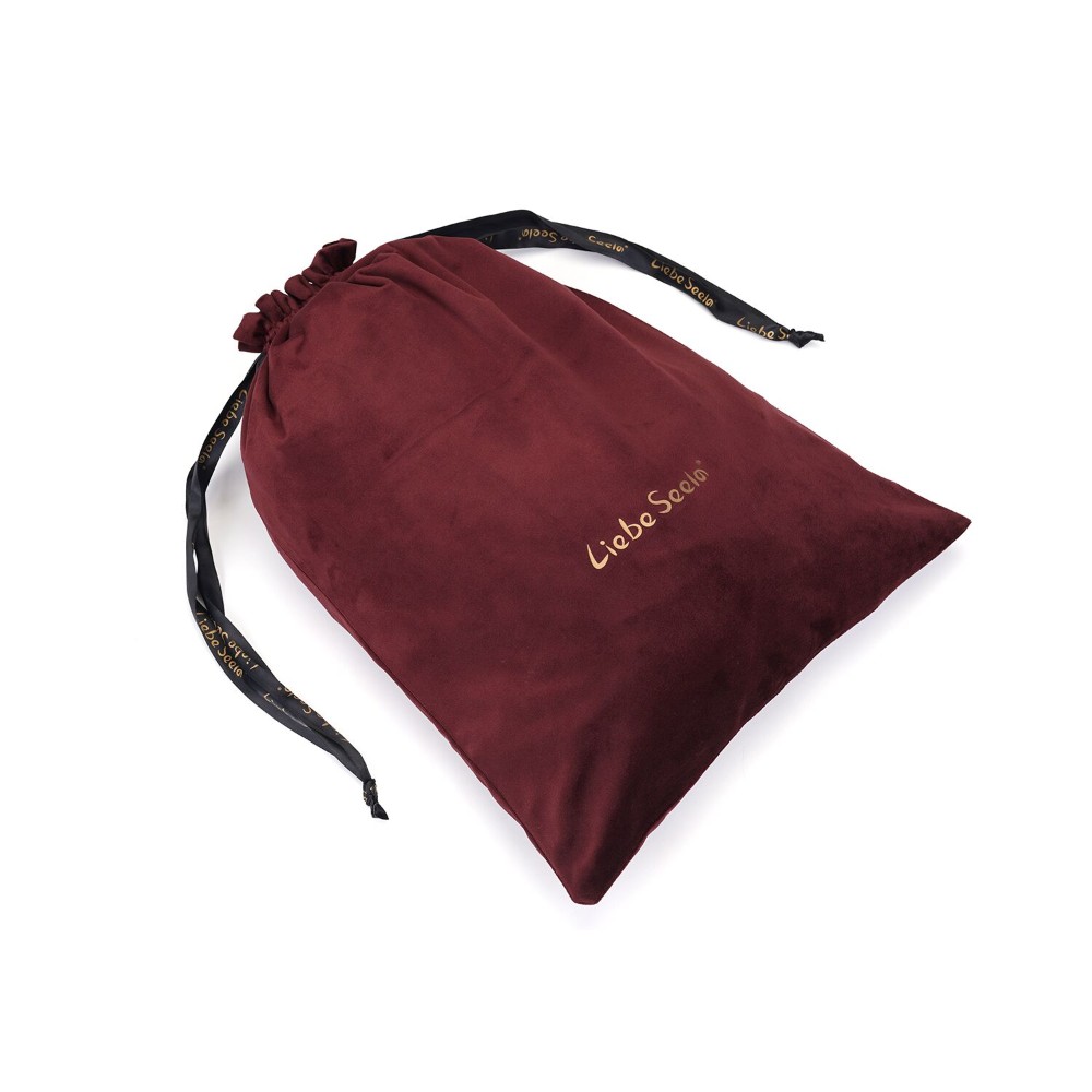 Оксамитовий мішечок для зберігання іграшок Liebe Seele Wine Red Large Storage Bag Oblong, 34х45 см - зображення 1