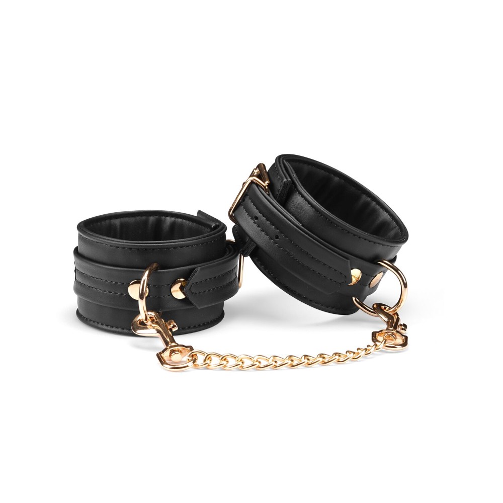 Поножі Liebe Seele Black Organosilicon Anklecuffs, екошкіра - зображення 1