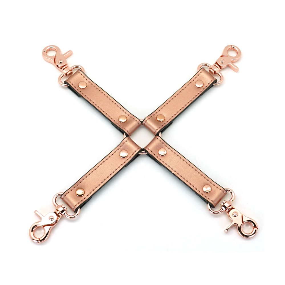 Хрестовина для фіксації Liebe Seele Rose Gold Memory Hog Tie, натуральна шкіра, рожеве золото - зображення 1