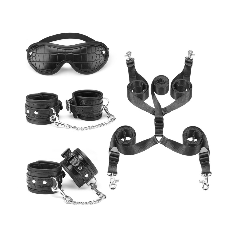 Набір для фіксації на ліжку Liebe Seele Temptation Underbed Mattress Restraint Kit + маска - зображення 1