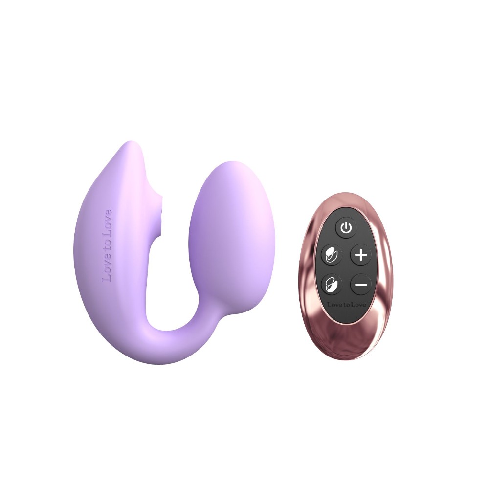 Віброяйце з вакуумною кліторальною стимуляцією Love To Love Wonderlover VIVA MAUVE - зображення 1