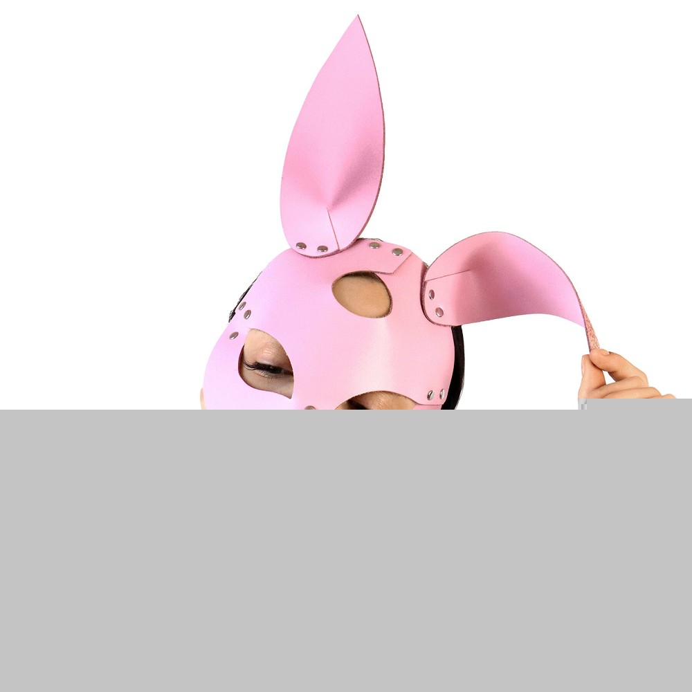Шкіряна маска Зайчика Art of Sex - Bunny mask, колір Рожевий - зображення 1