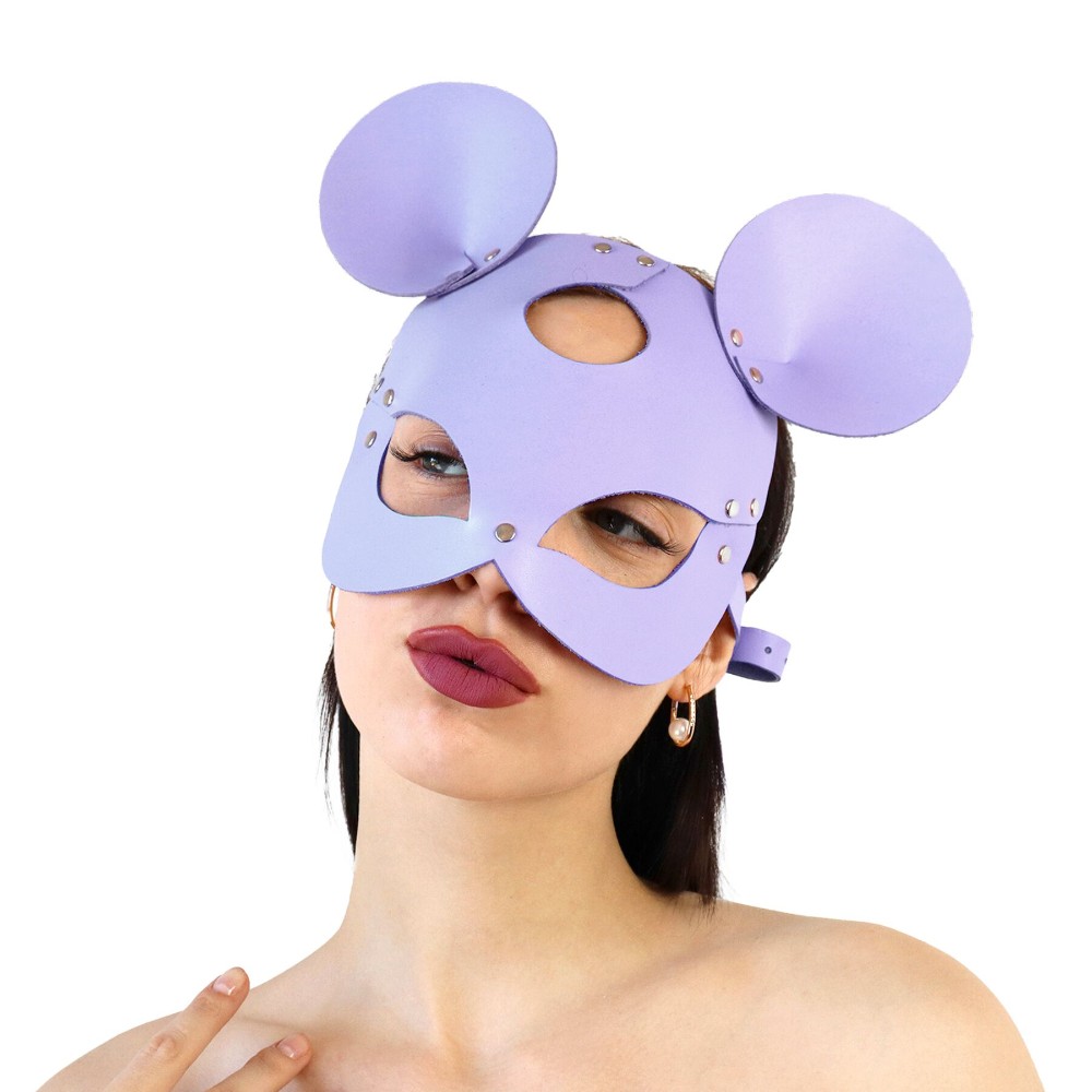 Шкіряна маска мишки Art of Sex - Mouse Mask, колір Лавандовий - зображення 1