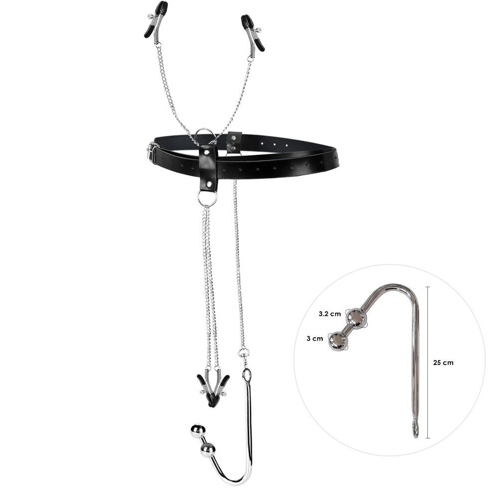 Бондажний набір із металевим анальним гаком №3 Art of Sex Blanca Bondage set with anal hook №3 - зображення 1