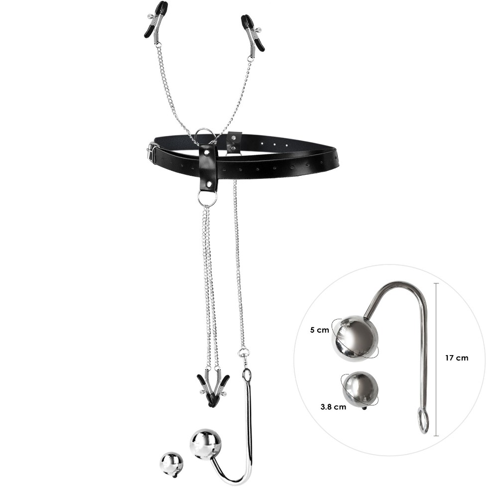 Бондажний набір із металевим анальним гаком №4 Art of Sex Blanca Bondage set with anal hook №4 - зображення 1