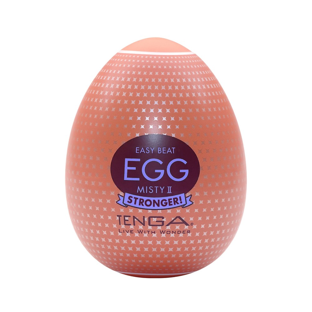 Мастурбатор-яйце Tenga Egg Misty II, щільний TPE, пробник лубриканту 5 мл - зображення 1