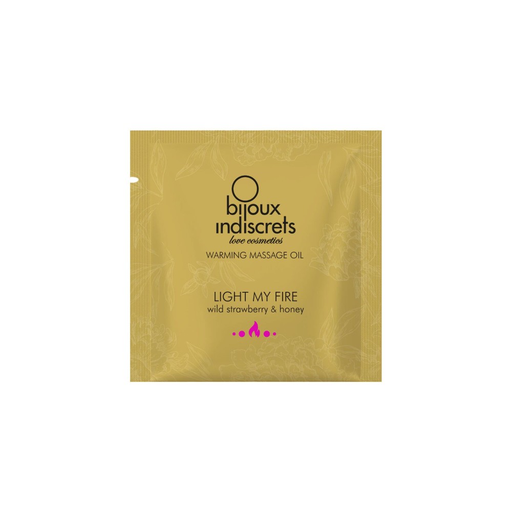 Пробник масажної олії Bijoux Indiscrets Light my Fire –  Wild Strawberry & Honey (2 мл) - зображення 1
