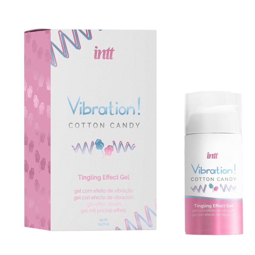 Рідкий вібратор Intt Vibration Cotton Candy (15 мл), густий гель, дуже смачний, діє до 30 хвилин - зображення 1