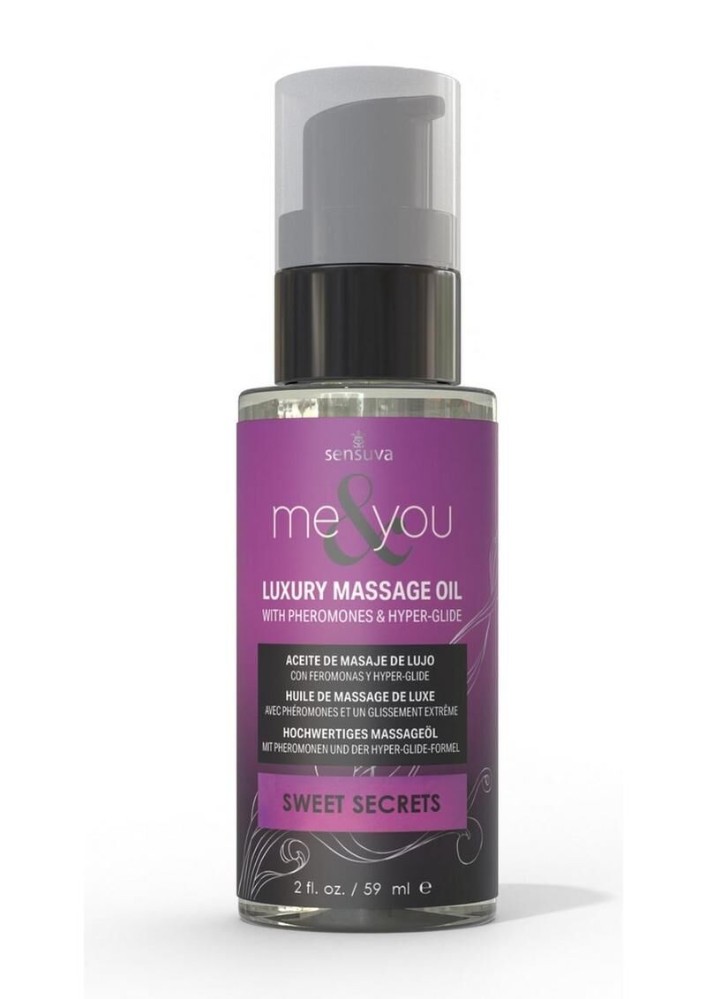 Масажна олія Sensuva Me&You - Sweet Secrets (Pomegranate, Fig, Coconut & Plumeria) 59 мл - зображення 1