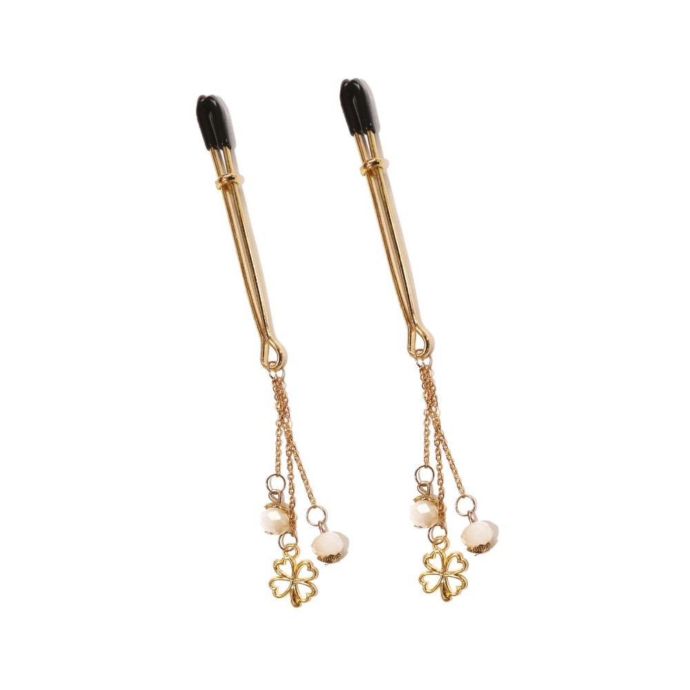 Затискач для сосків Art of Sex - Nipple Clamps Golden Clover - зображення 1