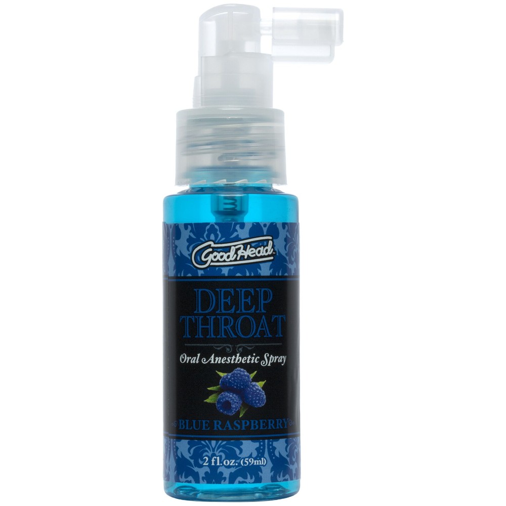 Спрей для мінету Doc Johnson GoodHead DeepThroat Spray - Blue Raspberry 59 мл для глибокого мінету - зображення 1