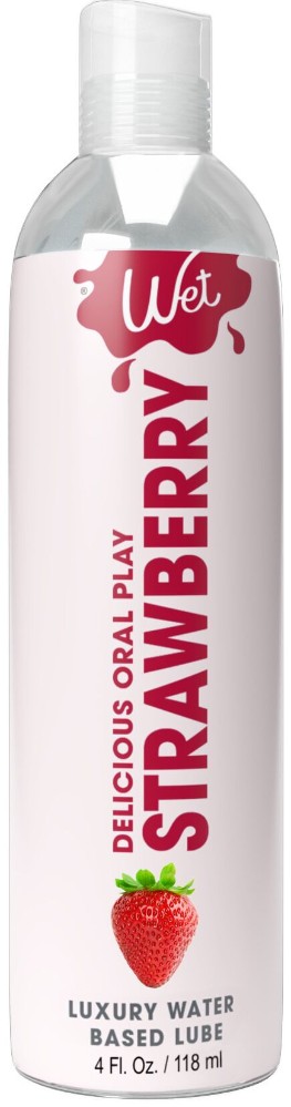 Лубрикант на водній основі Wet Oral Play Strawberry (118 мл), їстівний, без цукру - зображення 1