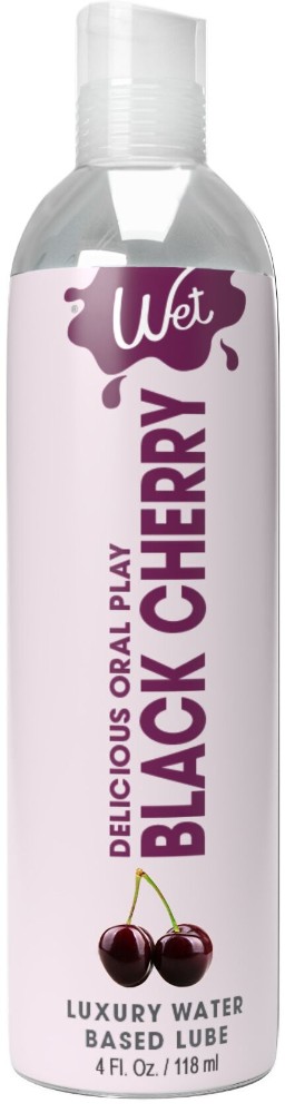 Лубрикант на водній основі Wet Oral Play Black Cherry (118 мл), їстівний, без цукру - зображення 1
