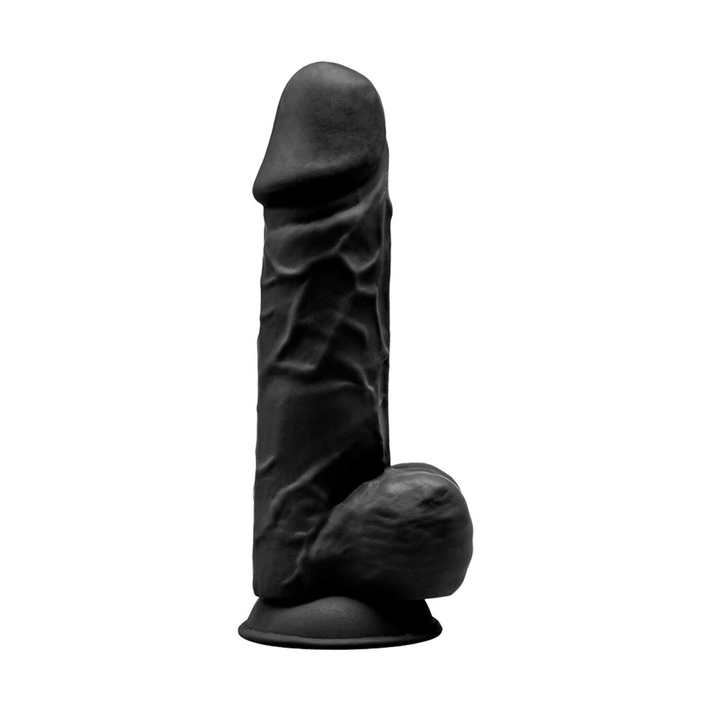 Фалоімітатор SilexD Norman Black (MODEL 4 size 8.5in), двошаровий, силікон + Silexpan, діаметр 5 см - зображення 1