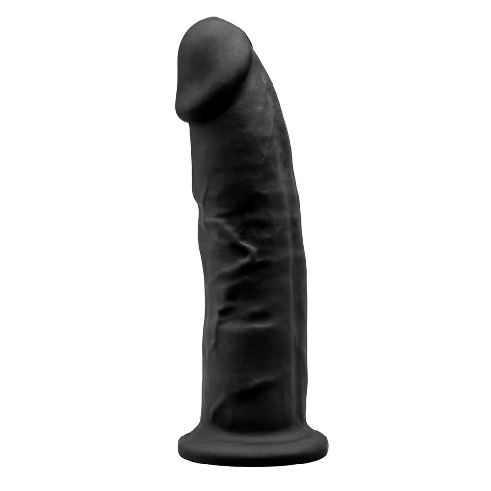 Фалоімітатор SilexD Oscar Black (MODEL 2 size 9in), двошаровий, силікон + Silexpan, діаметр 5,4см - зображення 1
