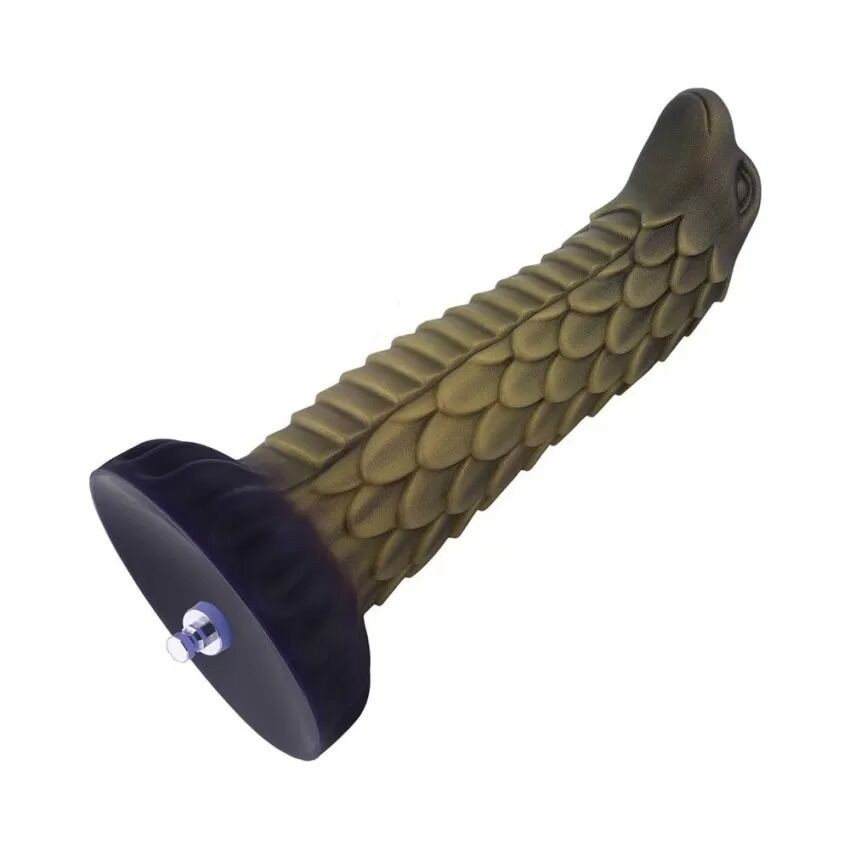 Фалоімітатор для секс-машин Hismith 8.5″ Squama Beast Silicone Dildo Monster Series, KlicLok - зображення 1