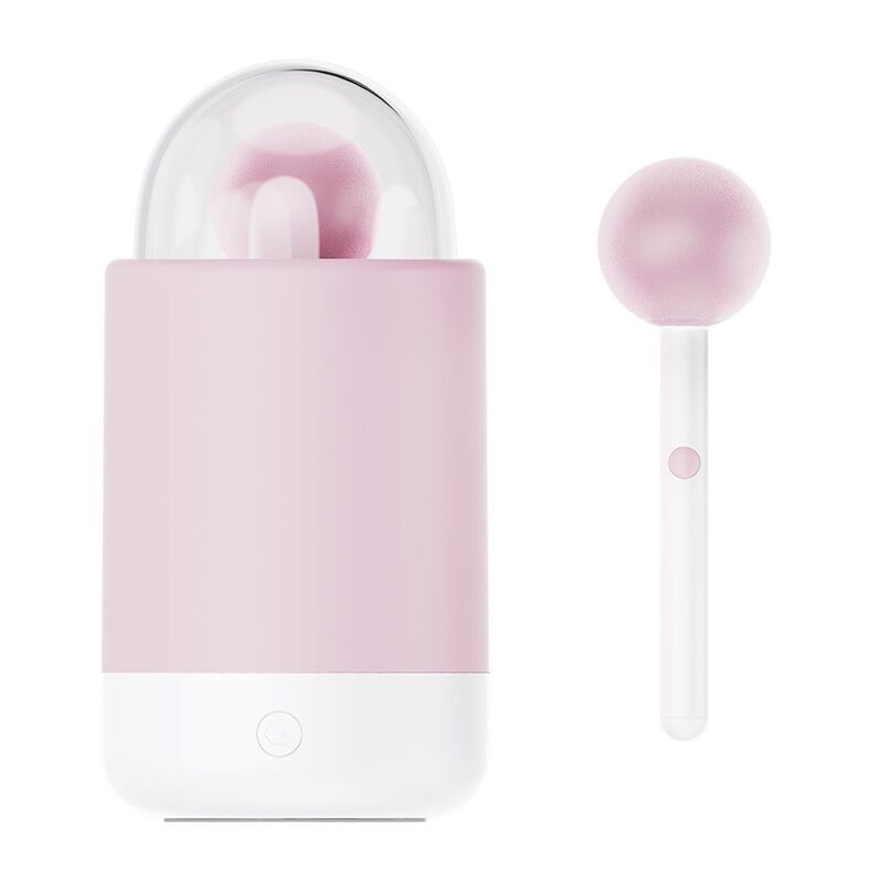 Вібратор-цукерка на паличці KISSTOY Pink Pop, зарядний кейс-нічник, 10 режимів вібрації - зображення 1