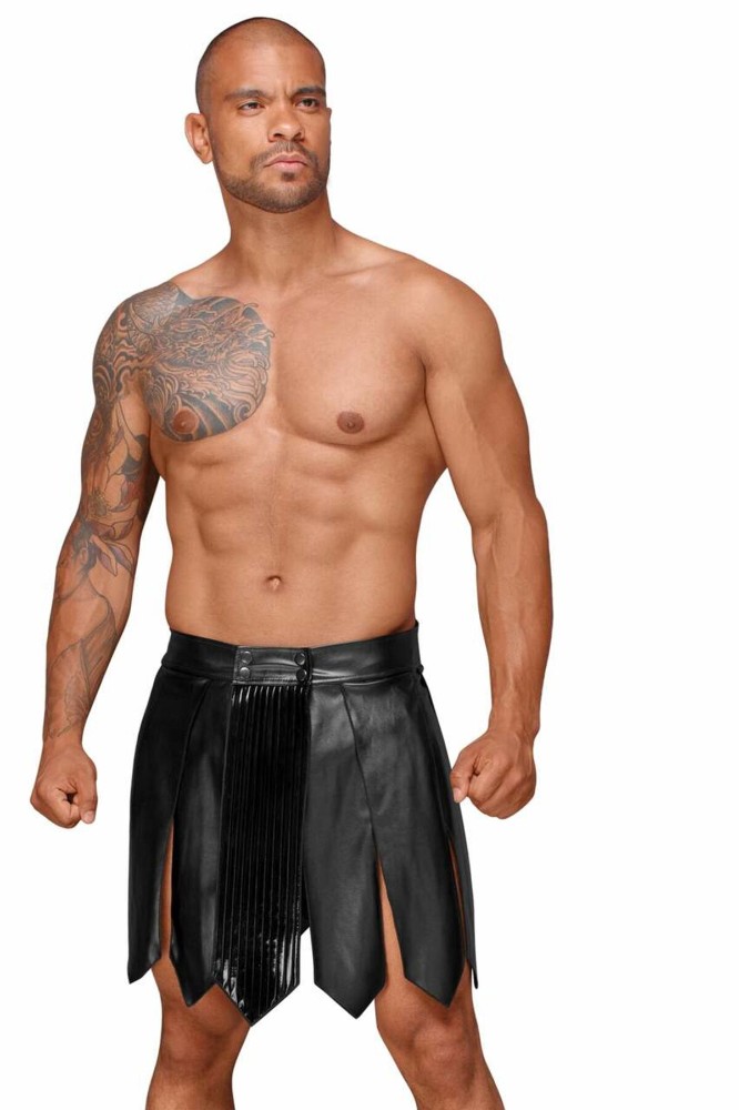 Чоловіча спідниця гладіатора Noir Handmade H053 Eco leather men's gladiator skirt, M, екошкіра - зображення 1