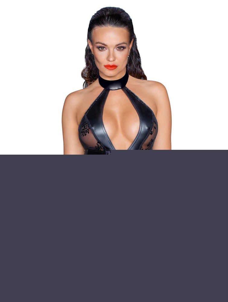 Сукня Noir Handmade F238 Short tulle dress with powerwetlook inserts, XL - зображення 1