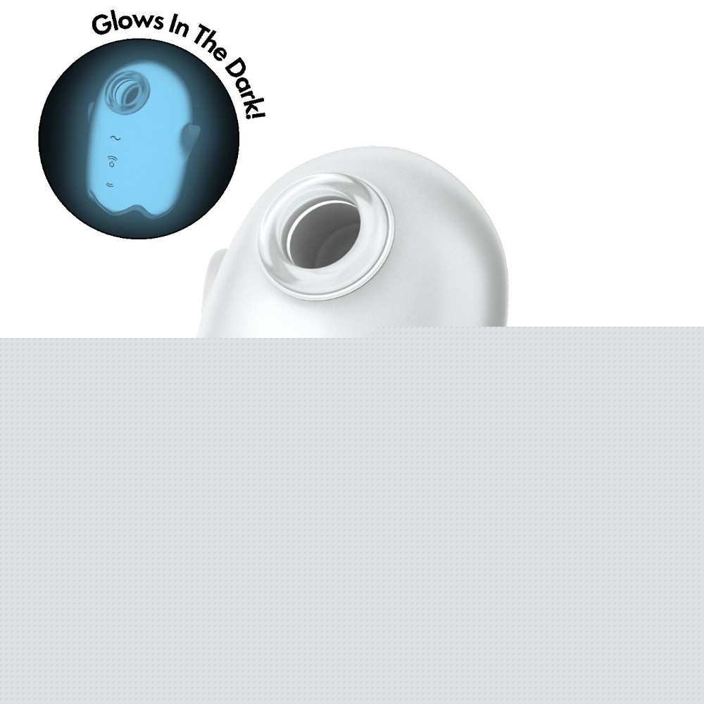 Вакуумний кліторальний стимулятор з вібрацією Satisfyer Glowing Ghost White, світиться в темряві - зображення 1