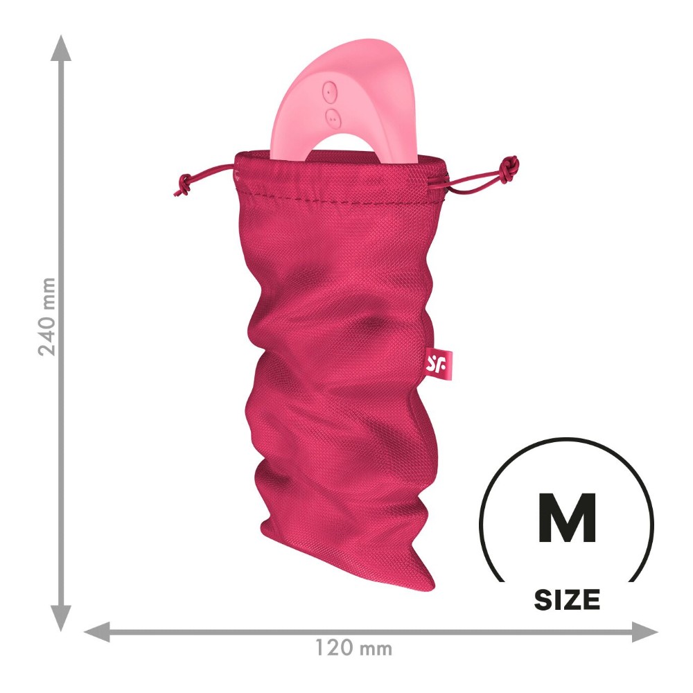 Мішечок для секс-іграшок Satisfyer Treasure Bag M, рожевий, на шнурку - зображення 1