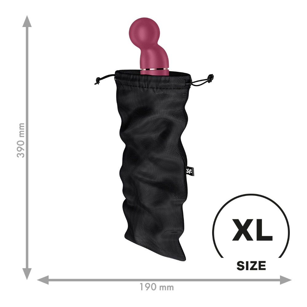 Мішечок для секс-іграшок Satisfyer Treasure Bag XL, чорний, на шнурку - зображення 1