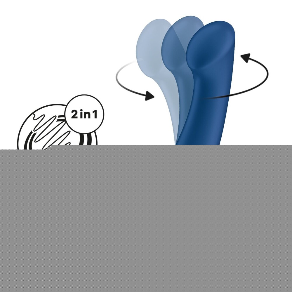 Вібратор з ротацією Satisfyer Spinning G-Spot 1 Blue, плоский майданчик для стимуляції точки G - зображення 1
