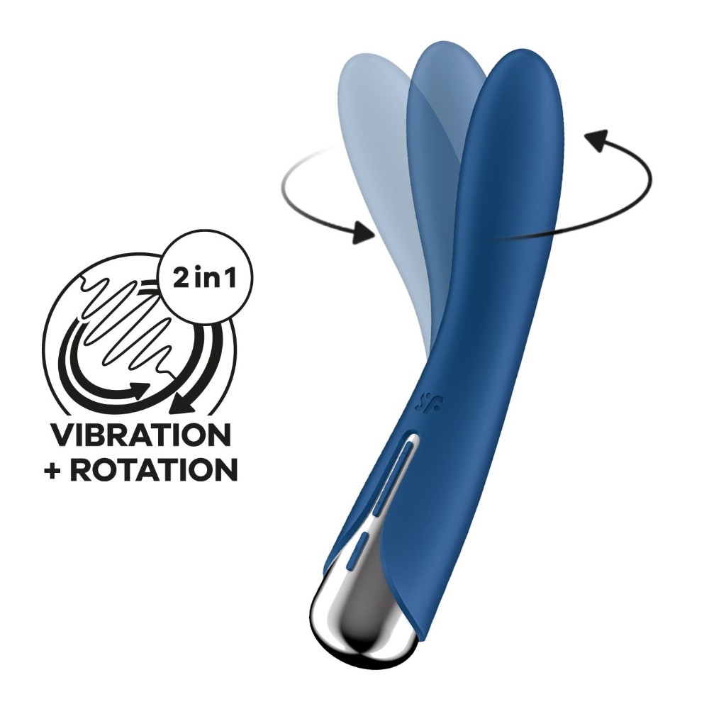 Вібратор точки G з обертанням Satisfyer Spinning Vibe 1 Blue, 2 мотори - зображення 1