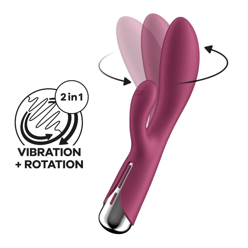 Вібратор-кролик з ротацією Satisfyer Spinning Rabbit 1 Red, 3 мотори - зображення 1
