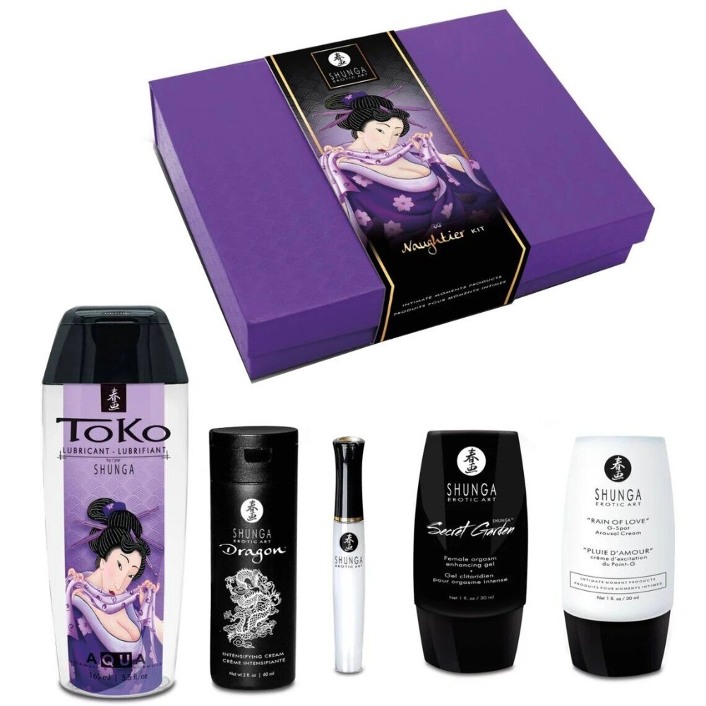 Подарунковий набір Shunga Naughtier Kit, 5 продуктів для інтимної стимуляції - зображення 1