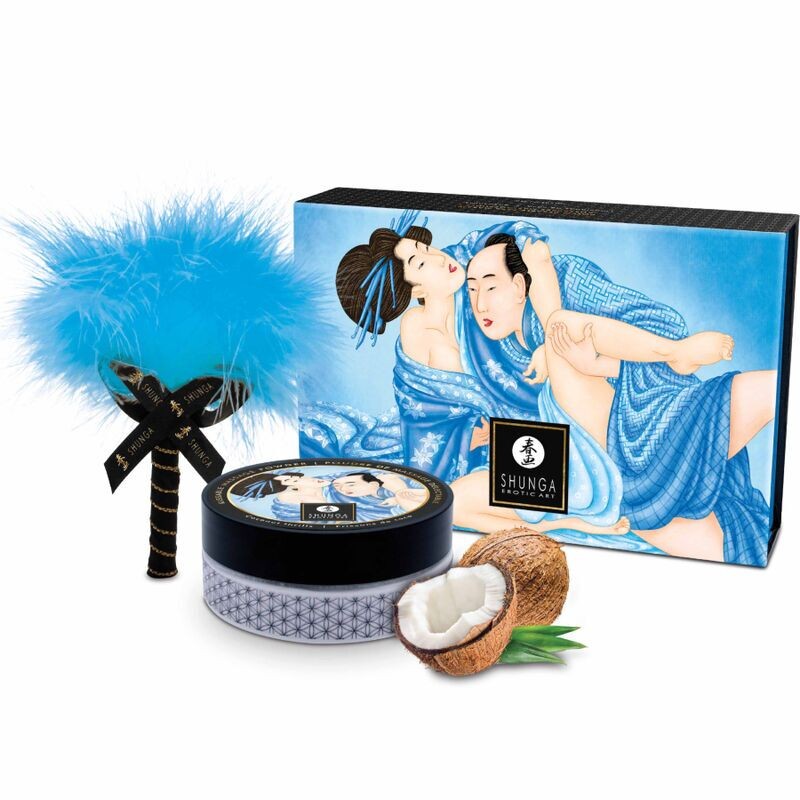 Смачна пудра для оральних пестощів Shunga Body Powder Coconut Thrills, 75 г, аромат кокоса - зображення 1