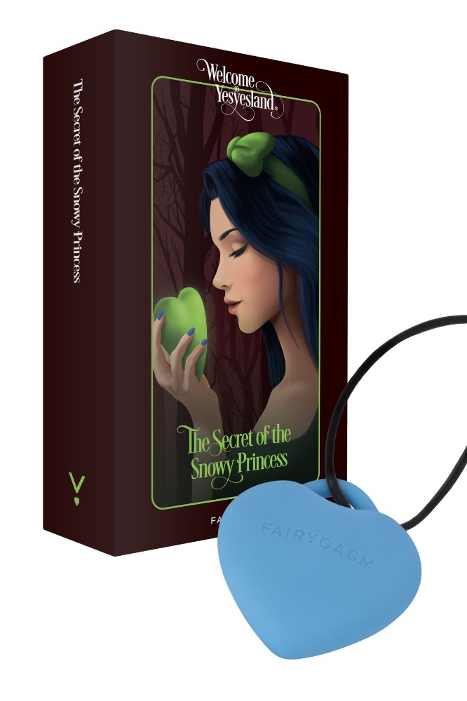 Мінівібратор «Сердечко» FairyGasm PleasureStone blue, 9 режимів, на шнурку - зображення 1