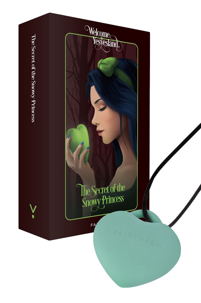 Мінівібратор «Сердечко» FairyGasm PleasureStone green, 9 режимів, на шнурку - зображення 1