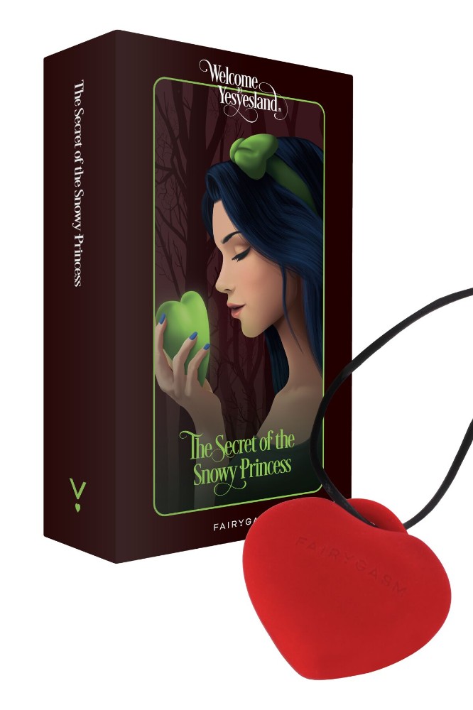 Мінівібратор «Сердечко» FairyGasm PleasureStone red, 9 режимів, на шнурку - зображення 1